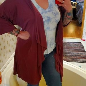 Beautiful Maroon LuLaRoe cardigan